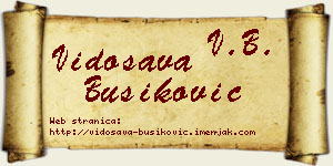Vidosava Bušiković vizit kartica
